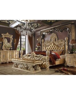 Knight Luxury Designer Bedroom Set P547 (Bed, Tool, Bedside, Dressing Table)