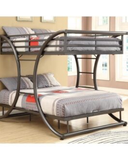 MS Black Bunk Bed Without Mattress BBS0075